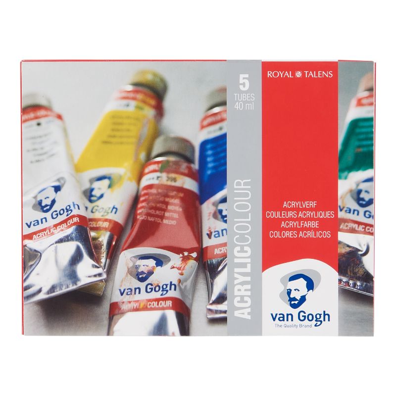 Van Gogh Set de pinturas acrílicas de iniciación con 5 colores en tubos de 40 ml