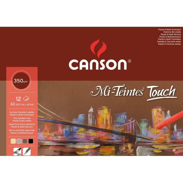 CANSON Mi Teintes Touch 350 grs 20 hojas - 4 Colores Surtidos