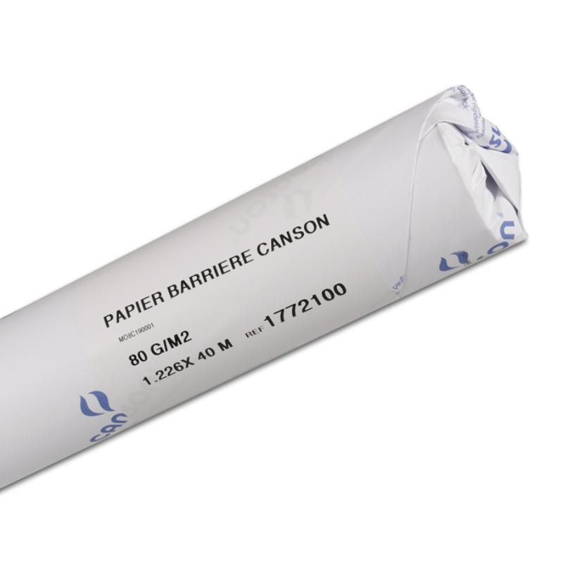 CANSON Rollo Papel Barrera Blanco sin Ácido 80x120 cm 80 grs