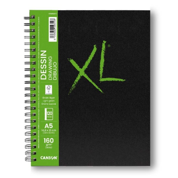 CANSON Bloc XL Dessin Book 160 grs en Espiral - Tapa Dura