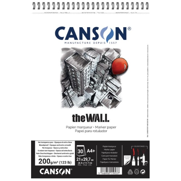 CANSON The Wall Bloc extraliso 200 grs 30 hojas