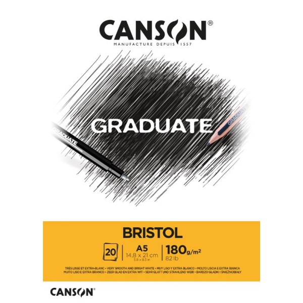 CANSON Graduate Bloc Bristol 180 grs Extra Blanco