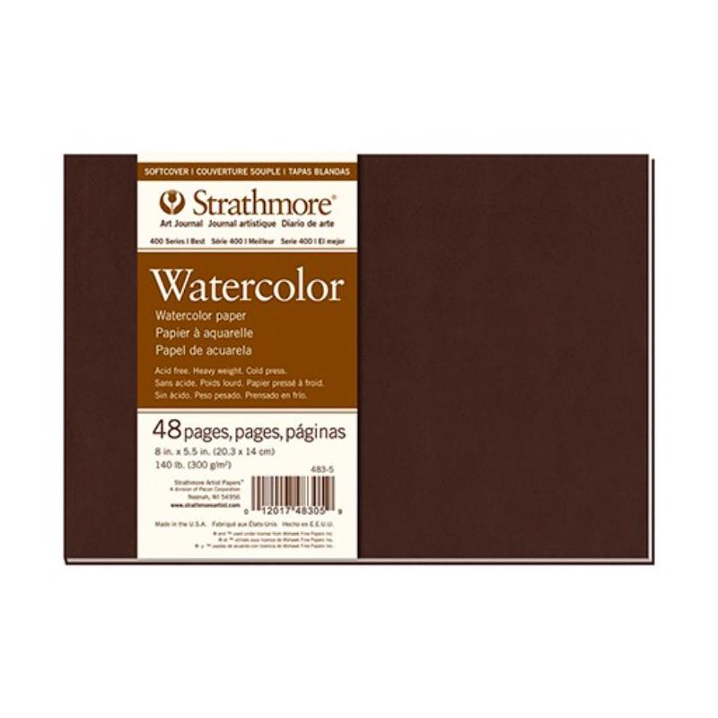 STRATHMORE Diario Gráfico para Acuarela 21,6x14 cm 24 hojas (400) 300g Blanco Natural